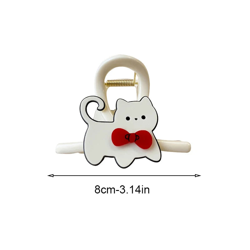 Cute Animal Dog Claw Shark Hair Clip for Women Stylish Half-Up Ponytail Headpiece High-End Feelings Fashion Accessory
