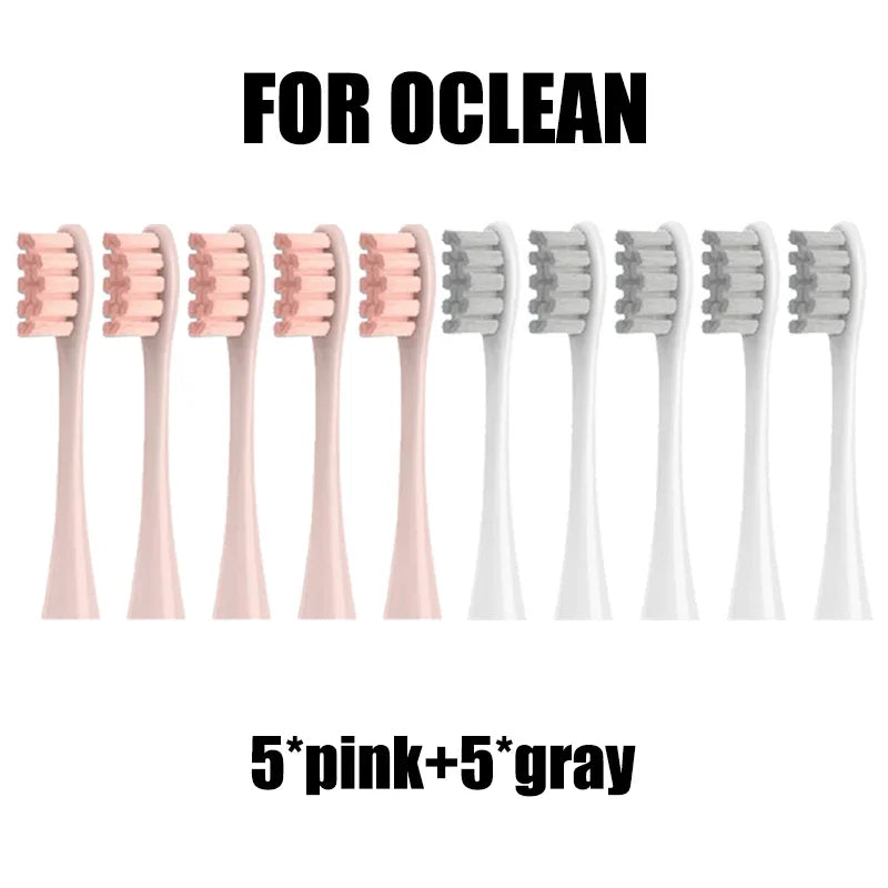 10PCS Replacement Brush Heads for Oclean X PRO/Z1/F1/One/Air 2/SE Soft DuPont Nozzles Vacuum Sealed Packaged