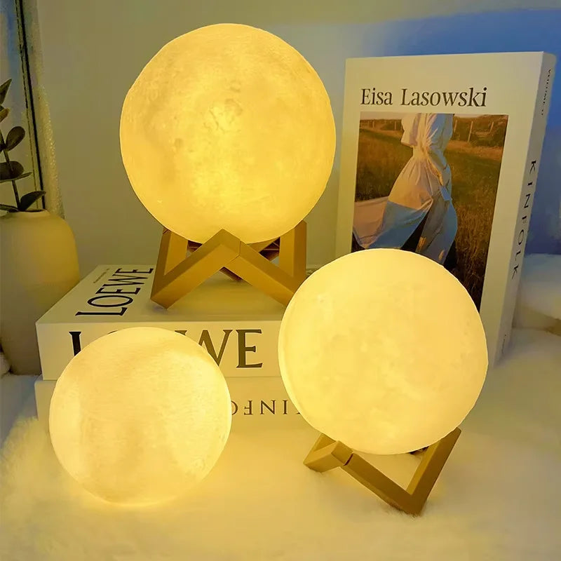 Lumină de carte LED cu lumină lunară, lumină galaxie, lumină de noapte cu lună, fată, băiat, cadou de ziua de naștere pentru copii, decorare dormitor, iluminat interior
