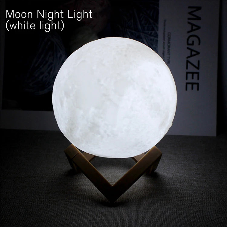 Lumină de carte LED cu lumină lunară, lumină galaxie, lumină de noapte cu lună, fată, băiat, cadou de ziua de naștere pentru copii, decorare dormitor, iluminat interior
