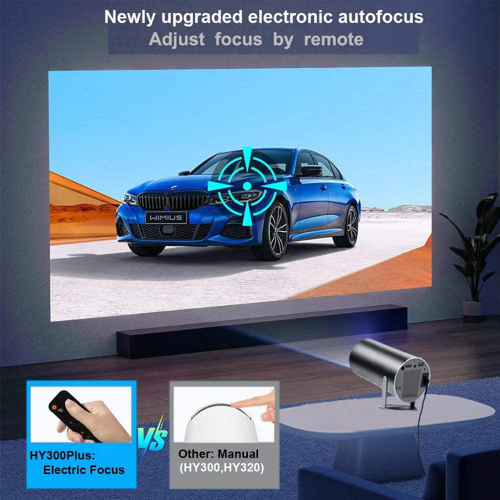 DITONG HY300 Plus HD Projector portatil 4K 1280x720P Android LED Video Home Theater Cinema Phone mini Proyector Movie HY300 pro