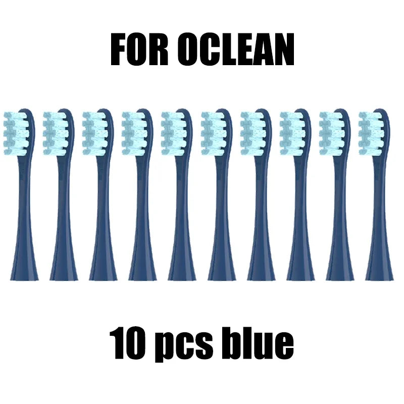 10PCS Replacement Brush Heads for Oclean X PRO/Z1/F1/One/Air 2/SE Soft DuPont Nozzles Vacuum Sealed Packaged