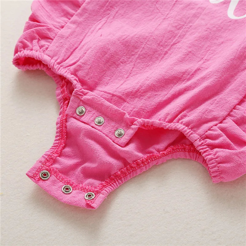 0-24months Baby Girls Summer Bodysuit Sleeveless Edge Romper For Infant Girls Sleeveless Casual Playsuit