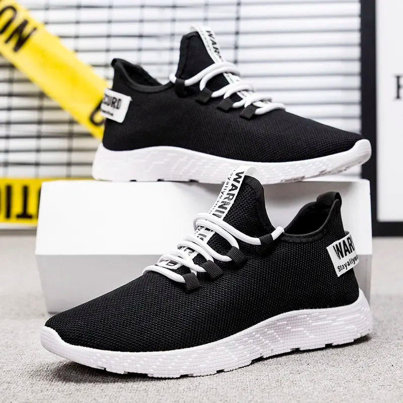 2023 Sneakers Light Set Feet Fly Woven Casual Mesh Summer Walking Fashion Solid Color Sports Vulcanized Men's Shoes