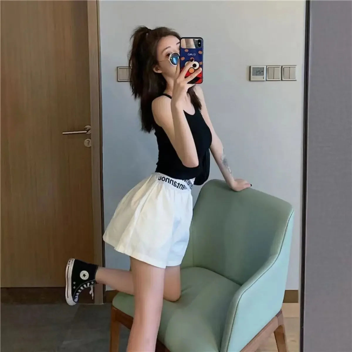 Wide High Waist Female Short Pants Jorts Women's Shorts To Wear XL Youthful Aesthetic Y2k Harajuku Classic Japanese 2000s Style