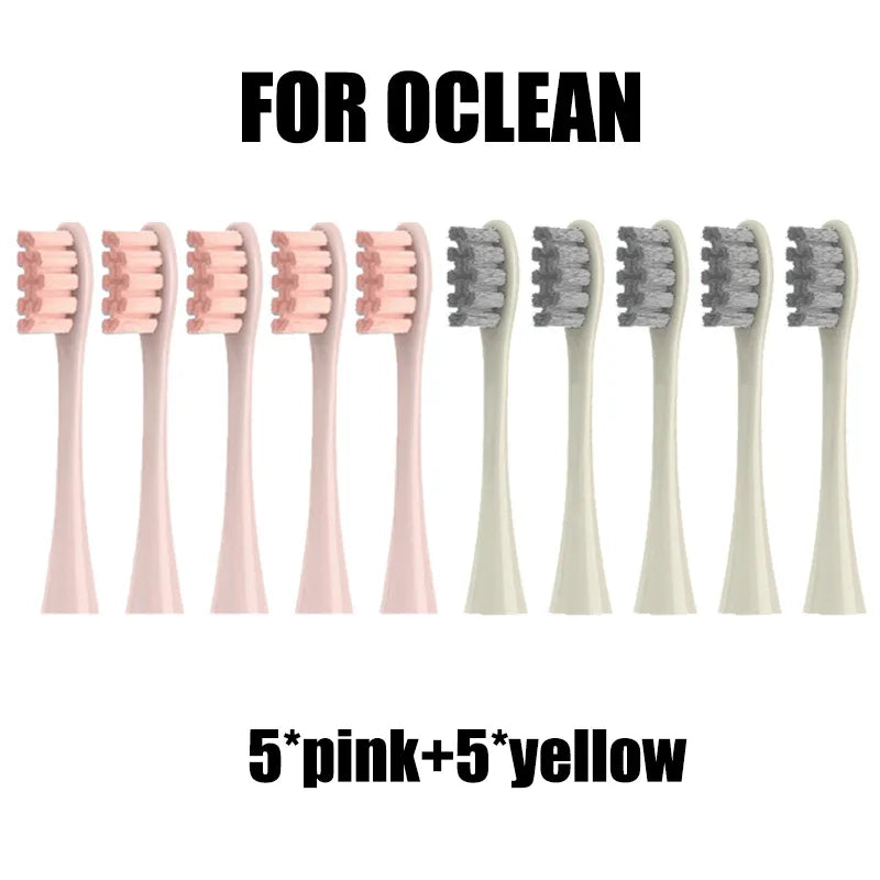 10PCS Replacement Brush Heads for Oclean X PRO/Z1/F1/One/Air 2/SE Soft DuPont Nozzles Vacuum Sealed Packaged