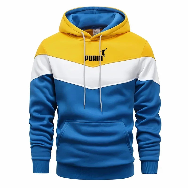 2024 Fall Winter Fleece Thick Warm Men's Tracksuit Hoodies + Pants 2Pcs Sets Suit Sportswear Trend Fashion Hip Hop Men Clothing