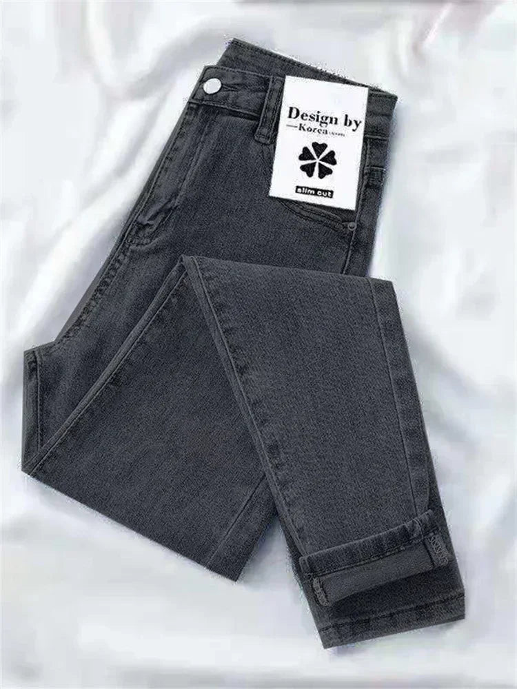 2023 New Female Spring Autumn Trousers Skinny Stretch Jean For woman High Waist pencilPants Vintage Slim Denim Pants Streetwear