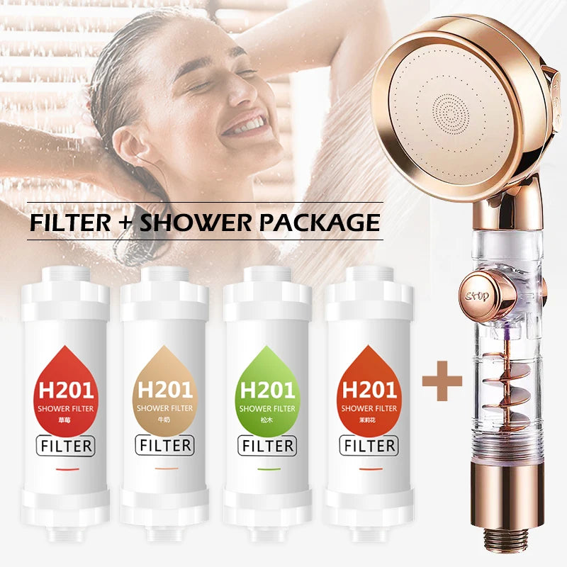 Skin Fragrance Shower Filter Vitamin C Shower Head Filter Water Softener Scented Shower Head Improve Hair Bathroom Accessories