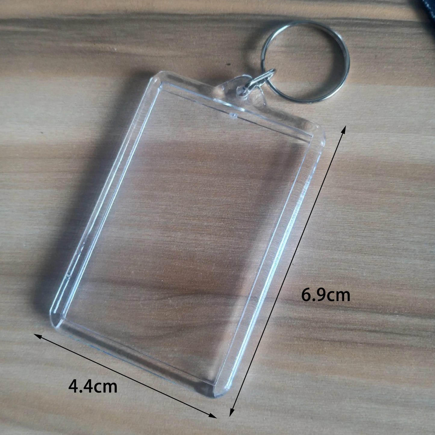 1PC Acrylic Photo Frame Keychain Photo Insert Keyrings Transparent Blank Rectangle Square For Double-Sided Photos DIY Supplies