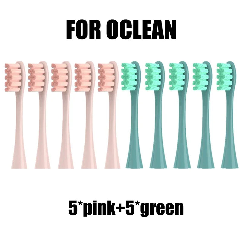 10PCS Replacement Brush Heads for Oclean X PRO/Z1/F1/One/Air 2/SE Soft DuPont Nozzles Vacuum Sealed Packaged
