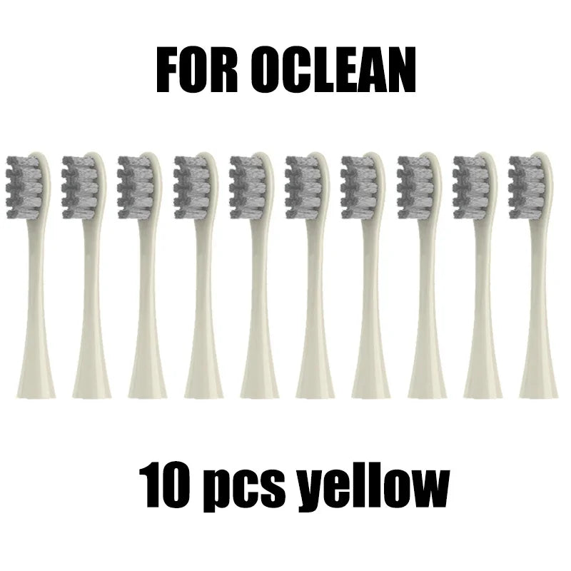 10PCS Replacement Brush Heads for Oclean X PRO/Z1/F1/One/Air 2/SE Soft DuPont Nozzles Vacuum Sealed Packaged