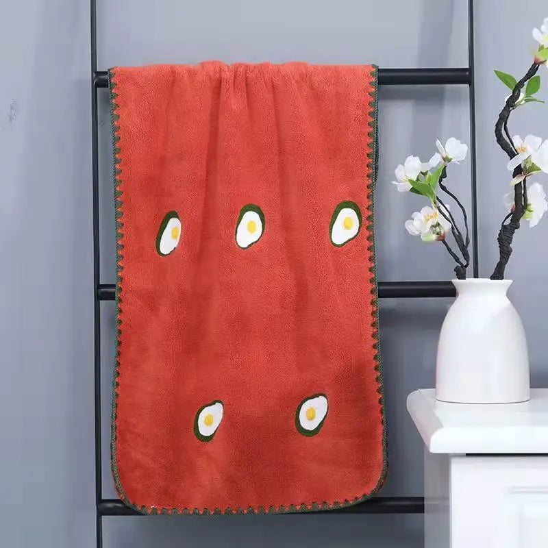 Cute Soft Face Towels Household Bathroom Absorbent Superfine Fiber Washcloth Couple Shower Hair Quick-drying 35x75cm Toalla New