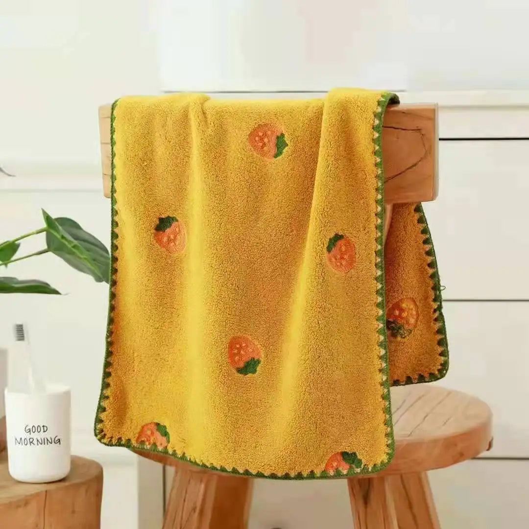 Cute Soft Face Towels Household Bathroom Absorbent Superfine Fiber Washcloth Couple Shower Hair Quick-drying 35x75cm Toalla New