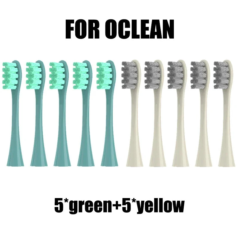 10PCS Replacement Brush Heads for Oclean X PRO/Z1/F1/One/Air 2/SE Soft DuPont Nozzles Vacuum Sealed Packaged