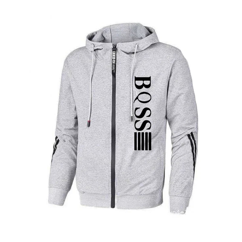 2024 Mens Tracksuits Casual Sweatpants Printing Zipper Hooded Sweatshirt Fashion Versatile Coat Outdoors Jogging Sports Clothing
