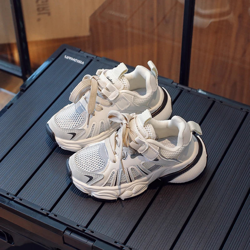2024 Children's Summer Sports Shoes Primary School for Boys and Girls Breathable Single Mesh Dad Shoes Sports Running Shoes