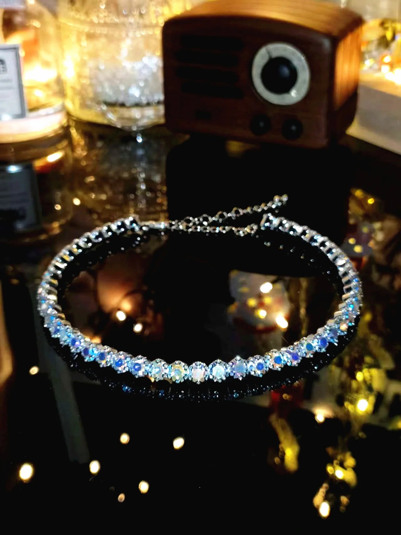 2024 Sparkling Silver Color Crystal Collar Chain Choker Necklace Bridal Women Wedding Party Diamante Rhinestone Choker Jewelry