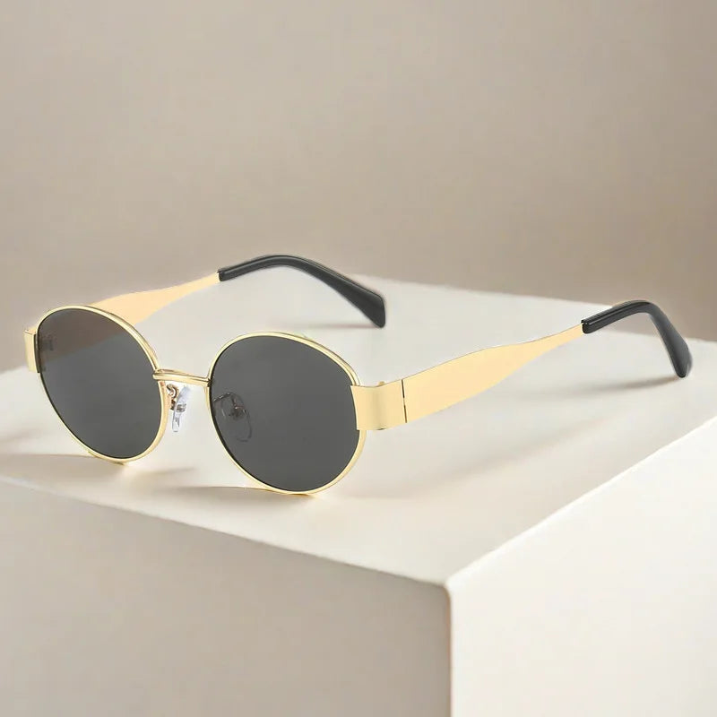 Cat Eye Sunglasses Fashion Street Photo Women's Sun Glasses Men Ellipse Eyeglasses Outdoor Travel Driving UV400 Goggles Eyewear
