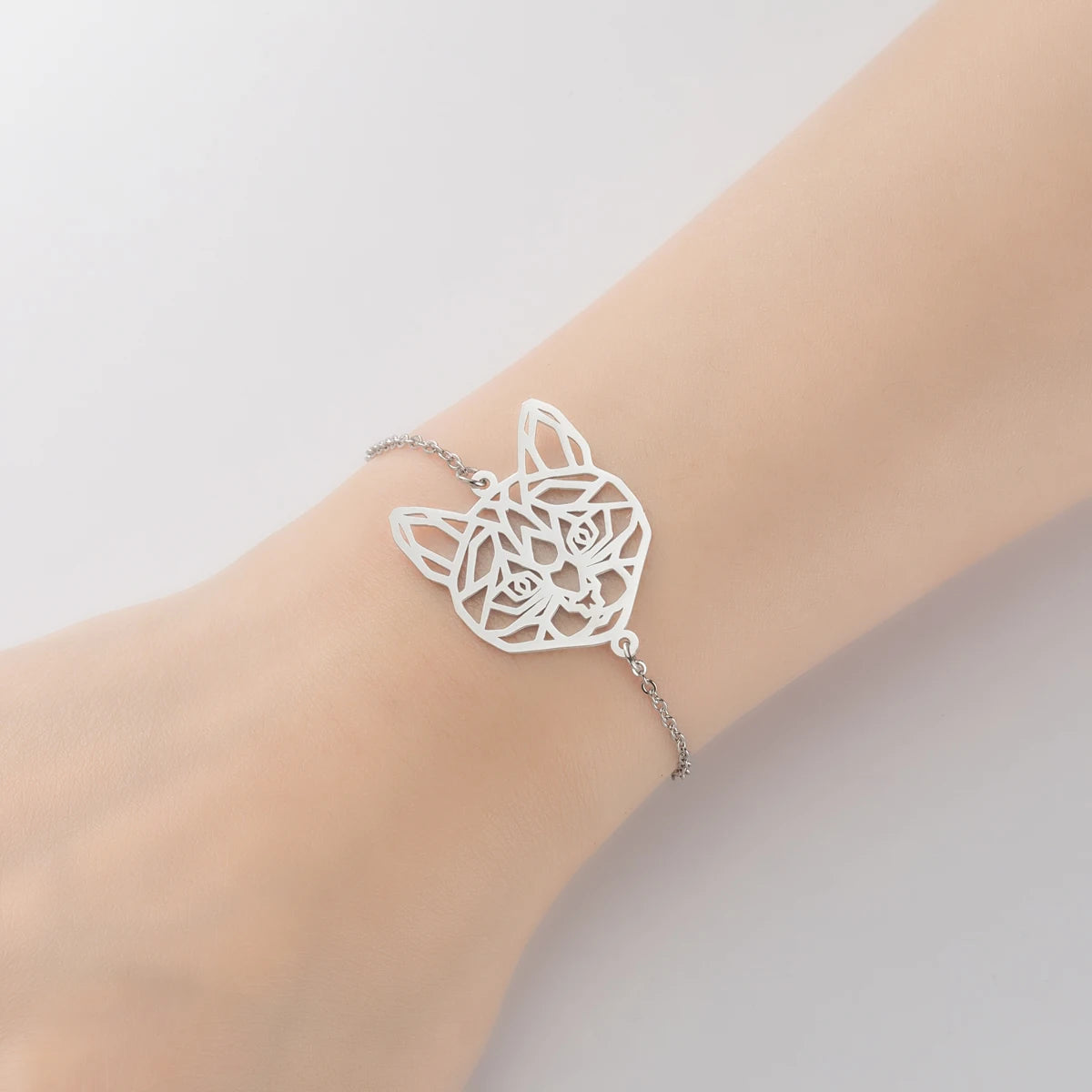 Lucky Cat Charm Bracelet Stainless Steel For Women Cheap Friendship Gifts Cute Animal Chain Bracelets Jewelry Pulseras Mujer