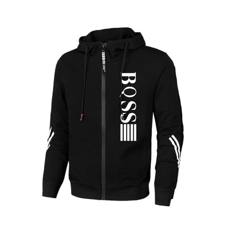 2024 Mens Tracksuits Casual Sweatpants Printing Zipper Hooded Sweatshirt Fashion Versatile Coat Outdoors Jogging Sports Clothing