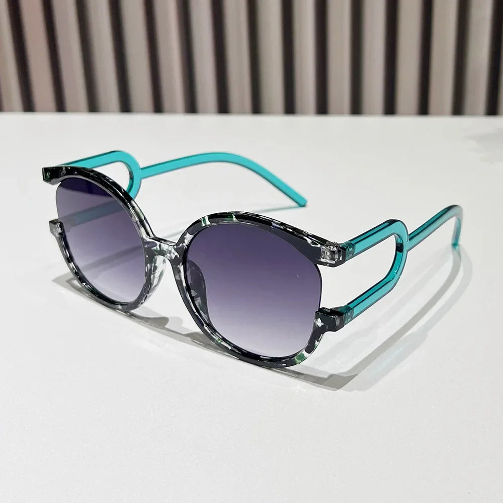 Women's Round Double Color Sunglasses Fashion Retro Shades Sunglasses Travel Street Photo Holiday Party UV Protection Glasses