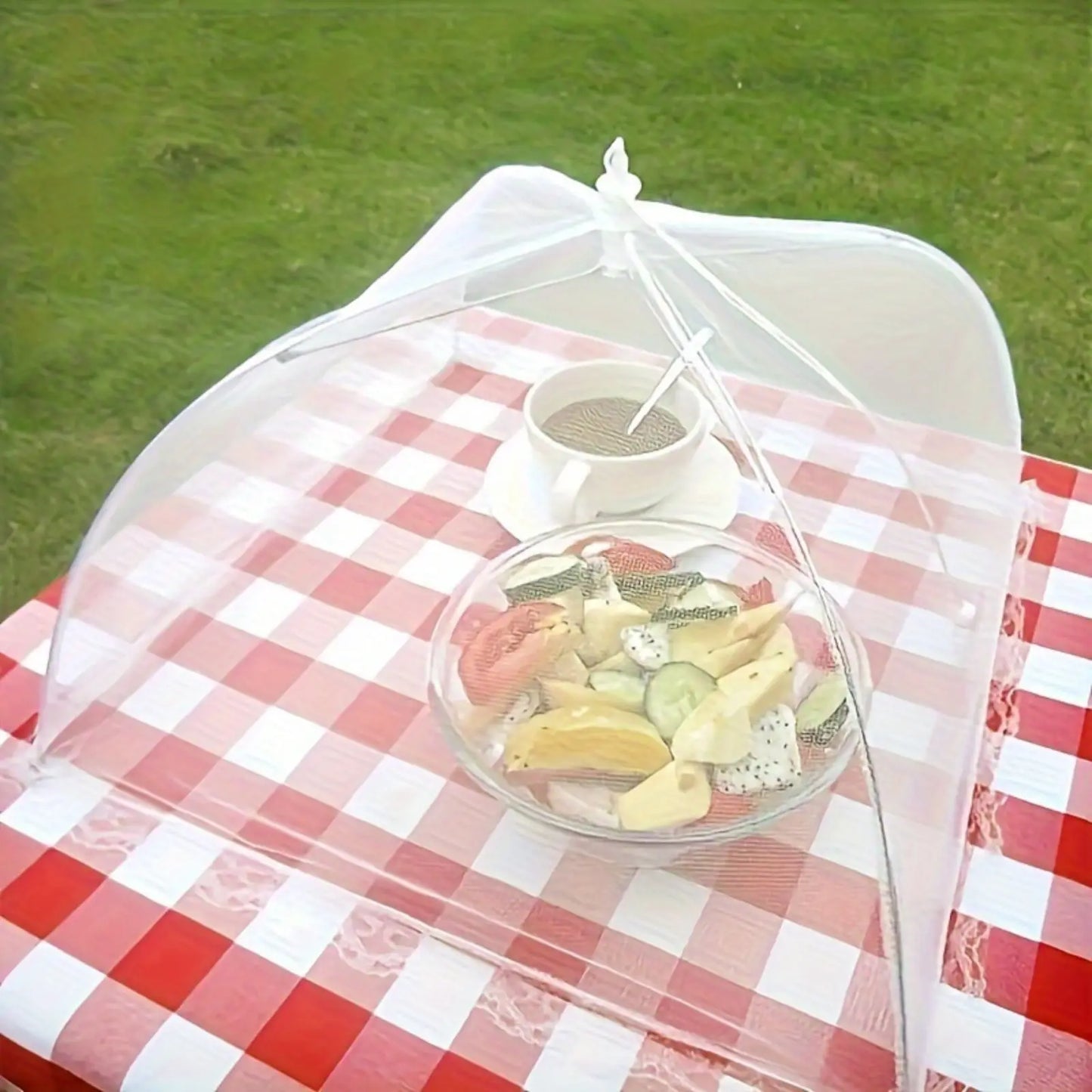 Square folding vegetable cover removable and washable mesh food cover dining table cover insect cover