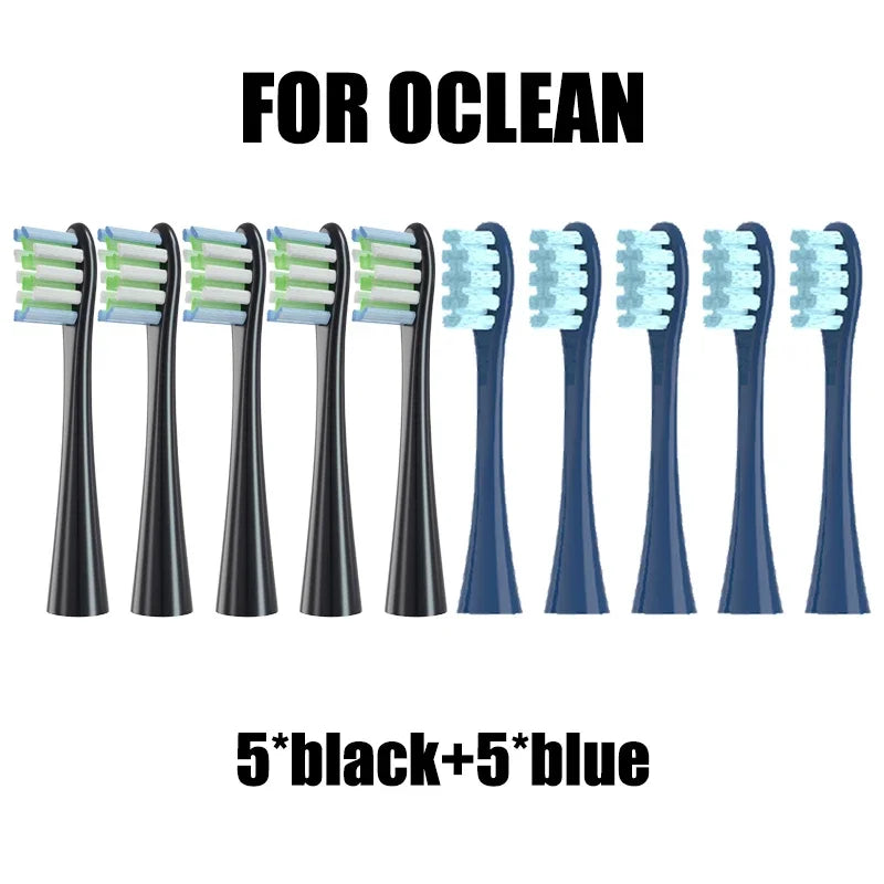 10PCS Replacement Brush Heads for Oclean X PRO/Z1/F1/One/Air 2/SE Soft DuPont Nozzles Vacuum Sealed Packaged