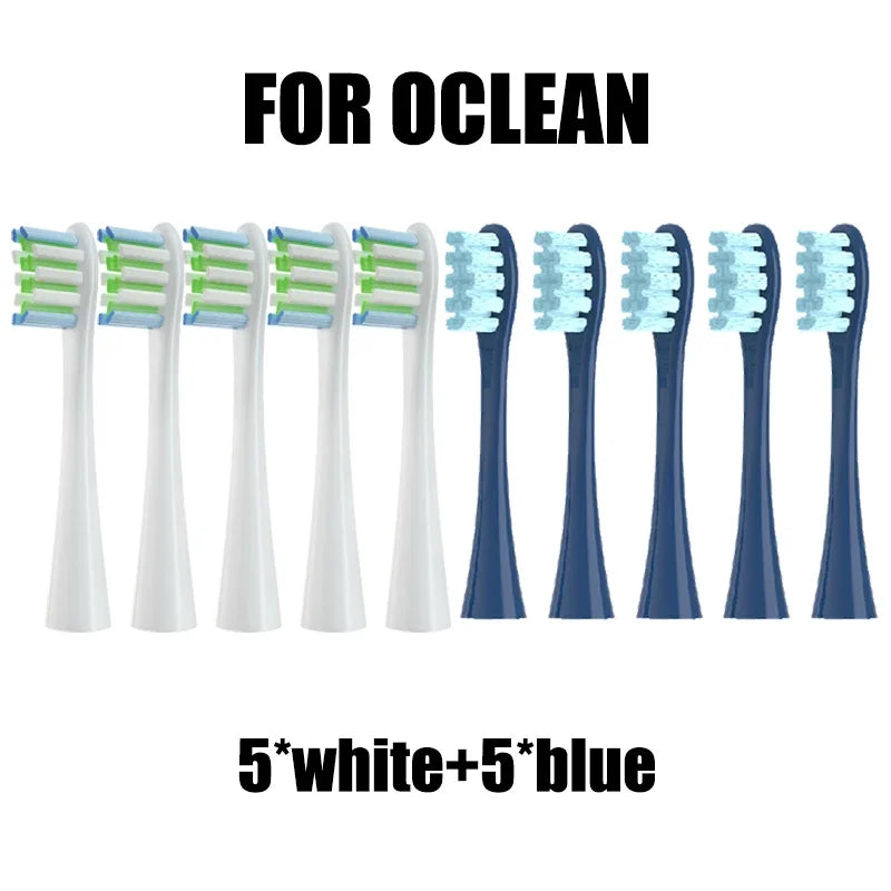 10PCS Replacement Brush Heads for Oclean X PRO/Z1/F1/One/Air 2/SE Soft DuPont Nozzles Vacuum Sealed Packaged