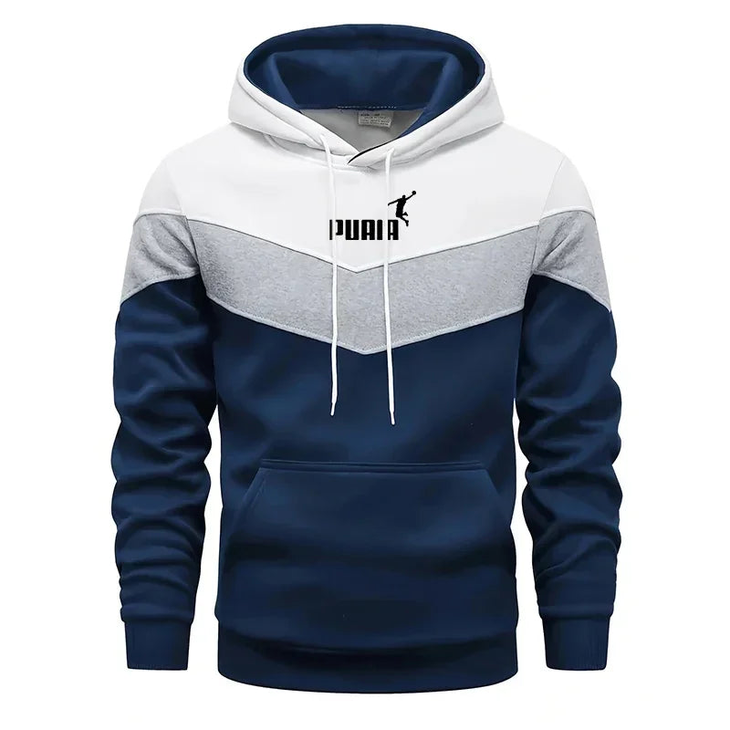 2024 Fall Winter Fleece Thick Warm Men's Tracksuit Hoodies + Pants 2Pcs Sets Suit Sportswear Trend Fashion Hip Hop Men Clothing