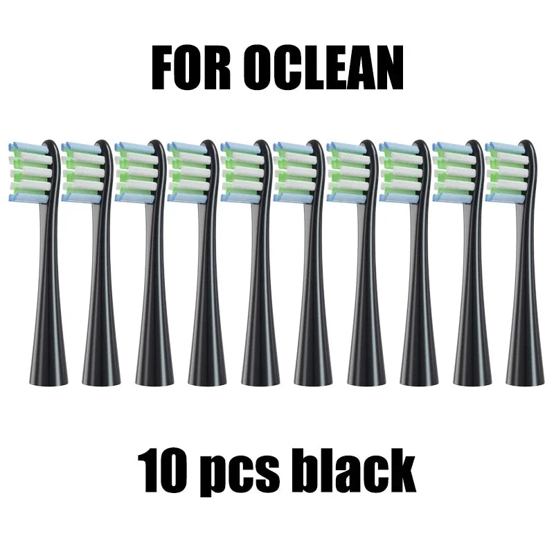10PCS Replacement Brush Heads for Oclean X PRO/Z1/F1/One/Air 2/SE Soft DuPont Nozzles Vacuum Sealed Packaged