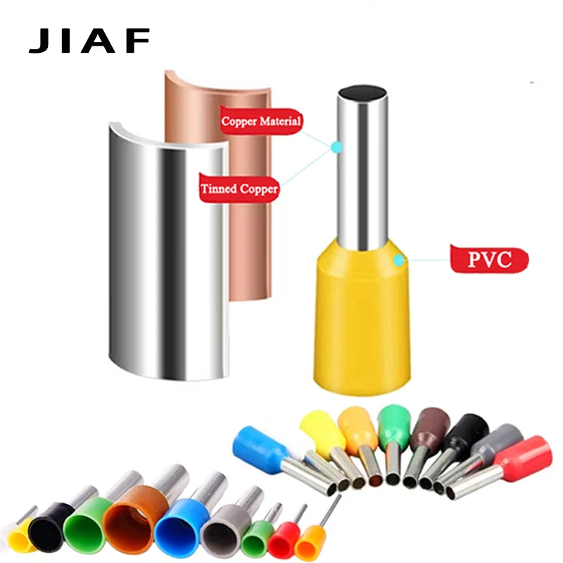 VE Tubular Crimping Terminal Ferrule Kit with 800-1900PCS HSC8 6-4A 0.25-10mm² Pliers Mini Wire Ferrule Fixture Kit