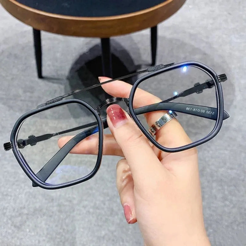 Anti Blue Light Flat Light Glasses Versatile Without Makeup Black Box Internet Celebrity Anti Radiation Ultra Light Glasses