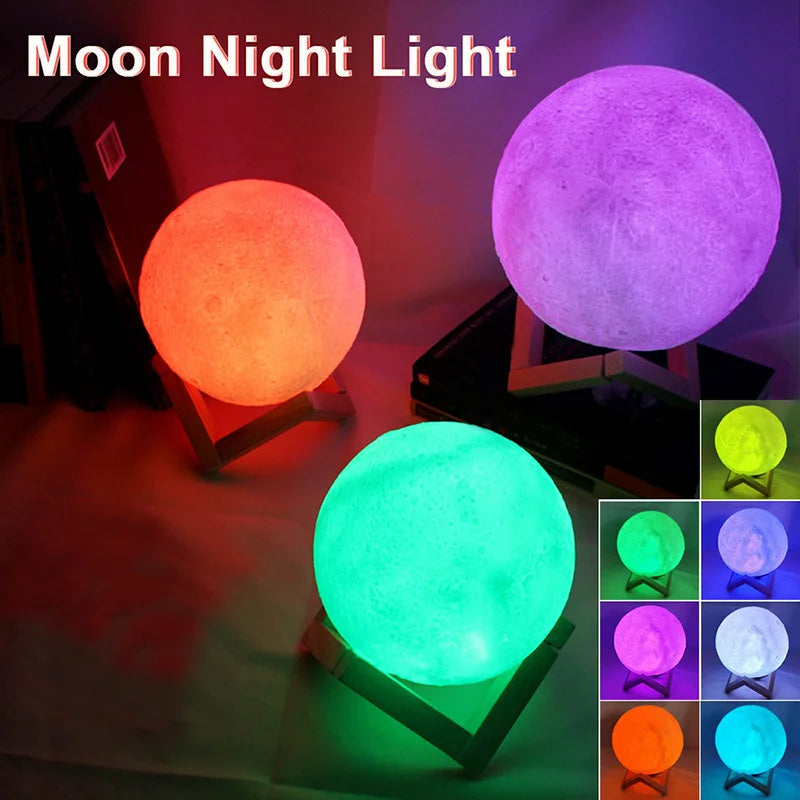Lumină de carte LED cu lumină lunară, lumină galaxie, lumină de noapte cu lună, fată, băiat, cadou de ziua de naștere pentru copii, decorare dormitor, iluminat interior