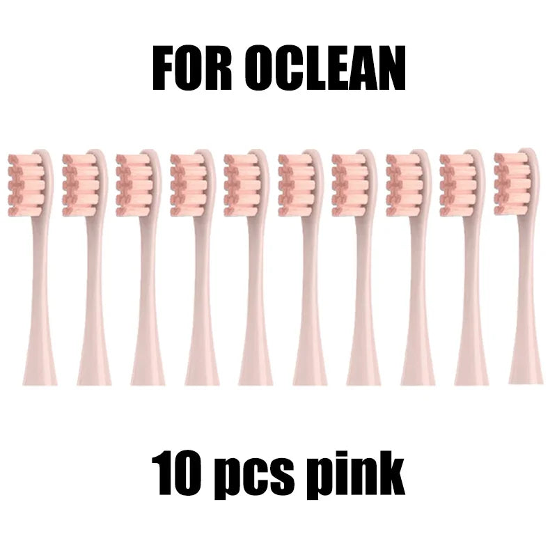10PCS Replacement Brush Heads for Oclean X PRO/Z1/F1/One/Air 2/SE Soft DuPont Nozzles Vacuum Sealed Packaged