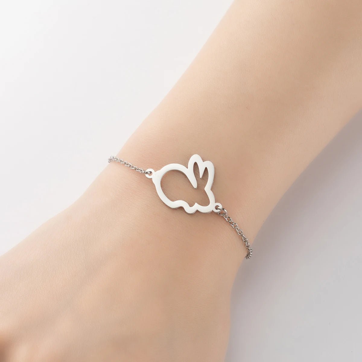 Lucky Cat Charm Bracelet Stainless Steel For Women Cheap Friendship Gifts Cute Animal Chain Bracelets Jewelry Pulseras Mujer