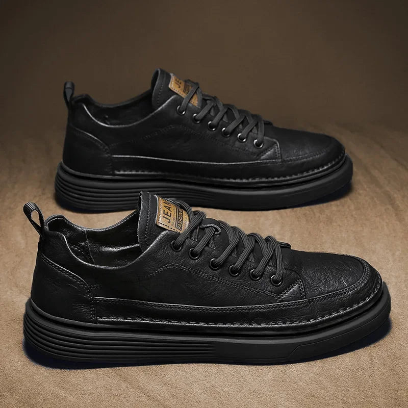 2023Vulcanized Sneakers For Men Trend Casual Leather Shoes Tenis Luxury Trainer Race Korean Mens Walking Running Jogging Shoes