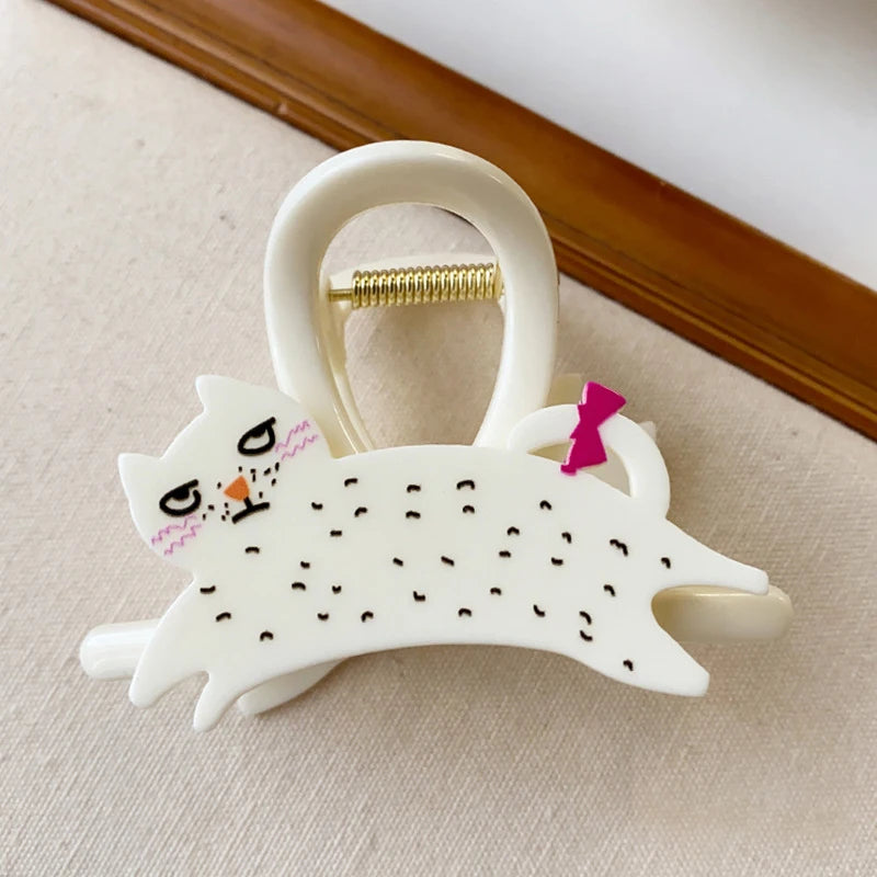 Cute Animal Dog Claw Shark Hair Clip for Women Stylish Half-Up Ponytail Headpiece High-End Feelings Fashion Accessory