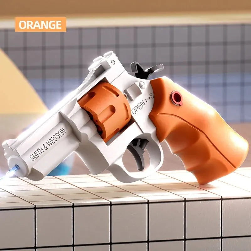 1PCS Summer Water Gun Toy Mechanical Continuous Revolver Water Gun Toys Boys Girls Outdoor Beach Water Toys Kids Holiday Gifts