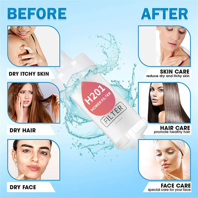 Skin Fragrance Shower Filter Vitamin C Shower Head Filter Water Softener Scented Shower Head Improve Hair Bathroom Accessories