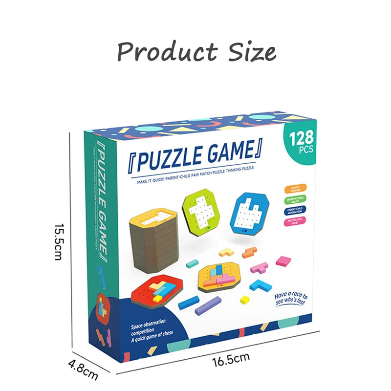 Children Tangram Jigsaw Puzzle Toy Geometry Colorful Logical Thinking Game Montessori Education Math Toy For Kids Brain Training