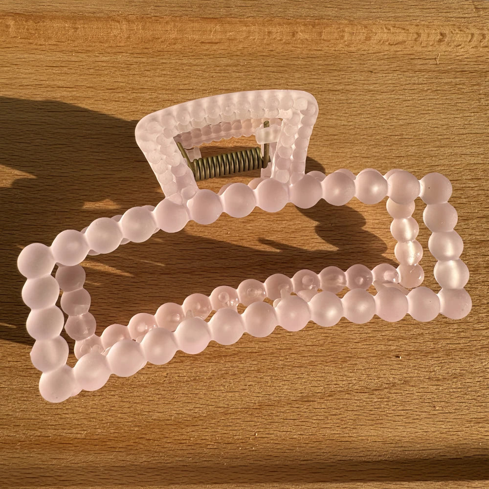 Matte Translucent Square Hair Claw Clip Hair Grab Clip Women's Hair Clip Macaron Hair Clip Hot Hair Accessories
