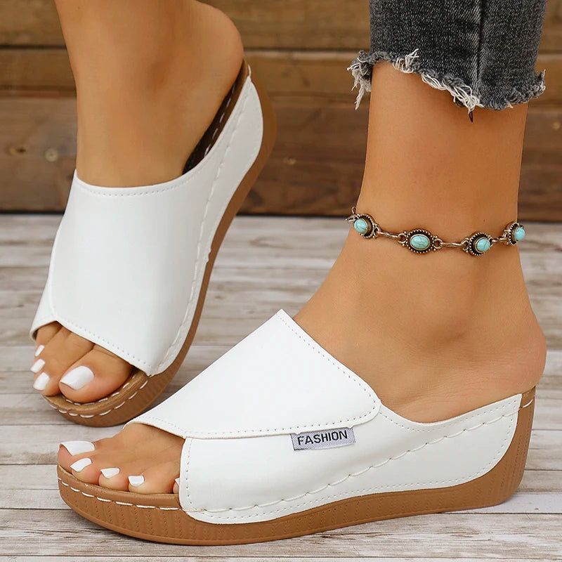 Women Sandals Shoes Summer Outdoor Women's Shoes Slip On Sandals Ladies Wedge Women Shoe Comfortable Footwear Slipper Female