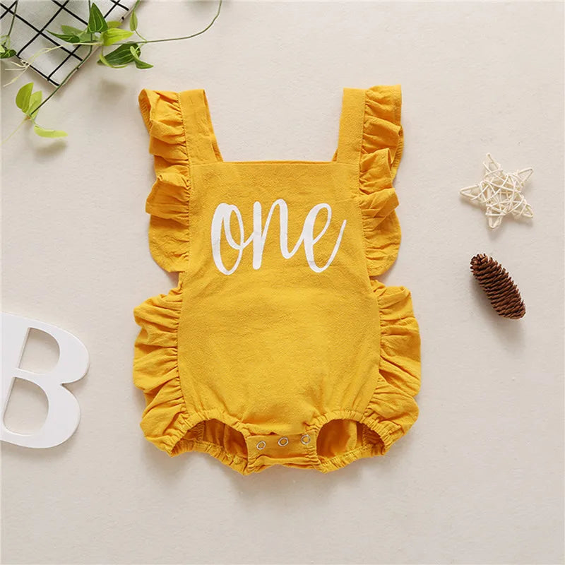 0-24months Baby Girls Summer Bodysuit Sleeveless Edge Romper For Infant Girls Sleeveless Casual Playsuit