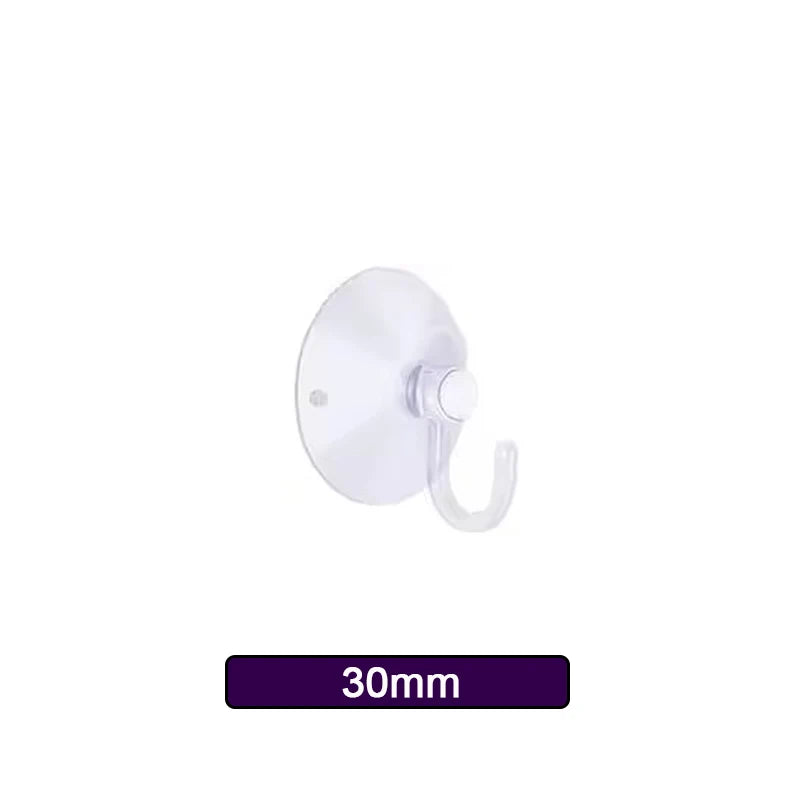 20pcs Suction Cup Hooks Strong Suction Cup Holder with Plastic Hook for Glass Window Wall Hook Hanger Household Kitchen Bathroom