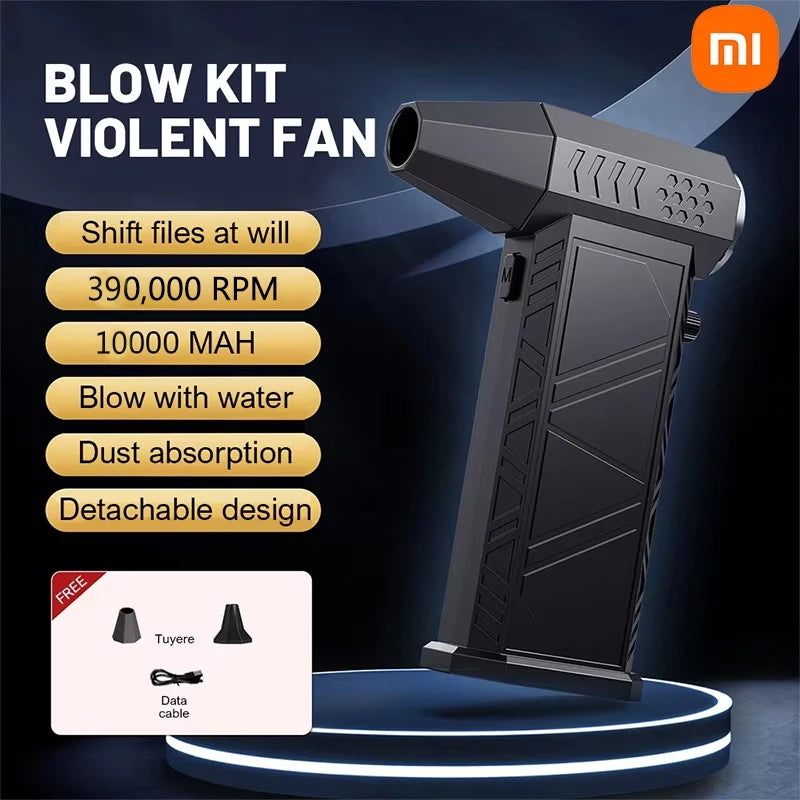 Xiaomi 390000RPM Violent Fan Powerful Air Blower 58m/s Vacuum Dust Cleaner Charging Strong Winds Brushless Turbo Jet Blower Dry