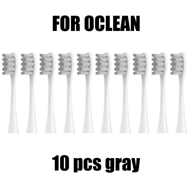 10PCS Replacement Brush Heads for Oclean X PRO/Z1/F1/One/Air 2/SE Soft DuPont Nozzles Vacuum Sealed Packaged
