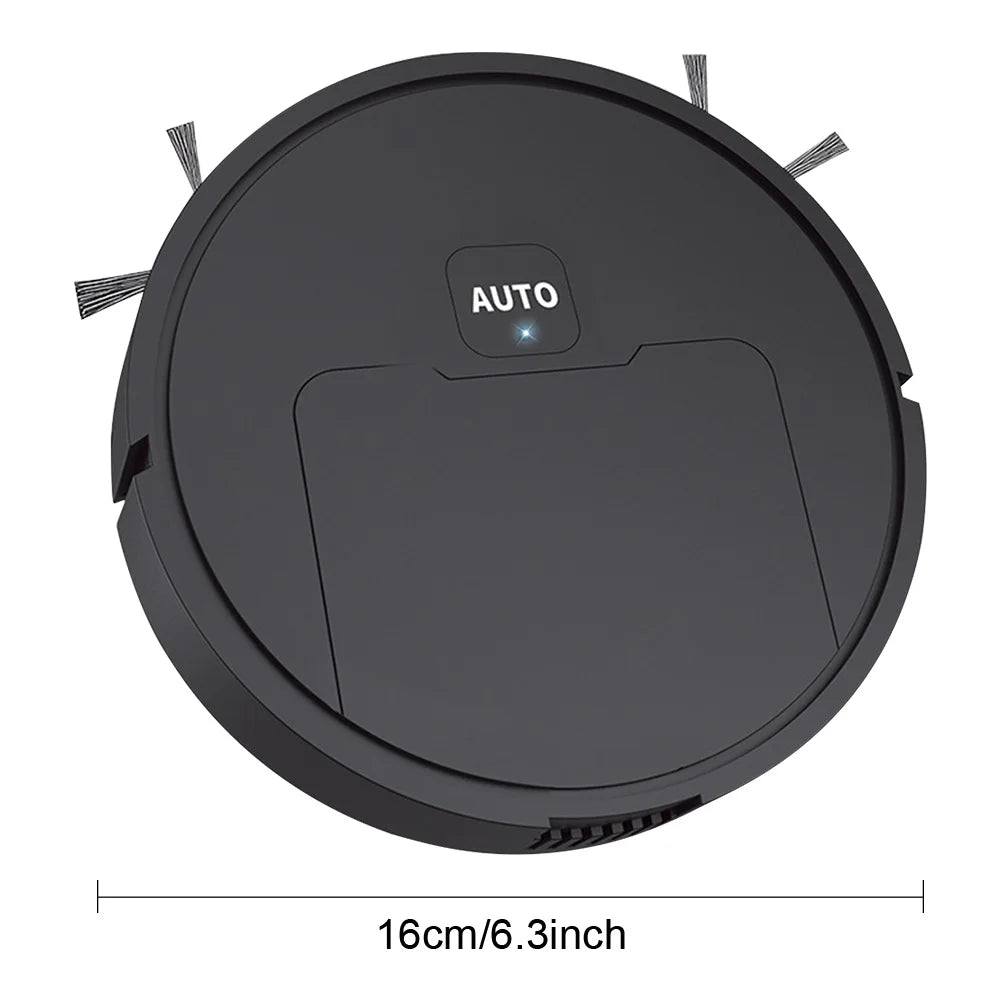 3-in-1 Robot Vacuum Cleaner USB Rechargeable 1000Pa Suction Robotic Vacuum and Mop Combo for Home Floor Washing Carpet Pet Hair