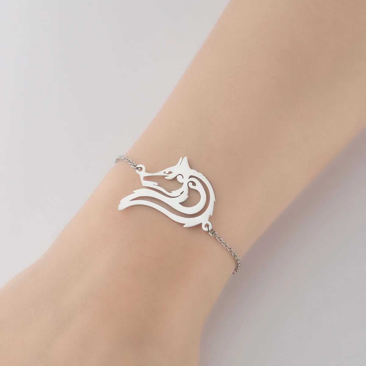 Lucky Cat Charm Bracelet Stainless Steel For Women Cheap Friendship Gifts Cute Animal Chain Bracelets Jewelry Pulseras Mujer