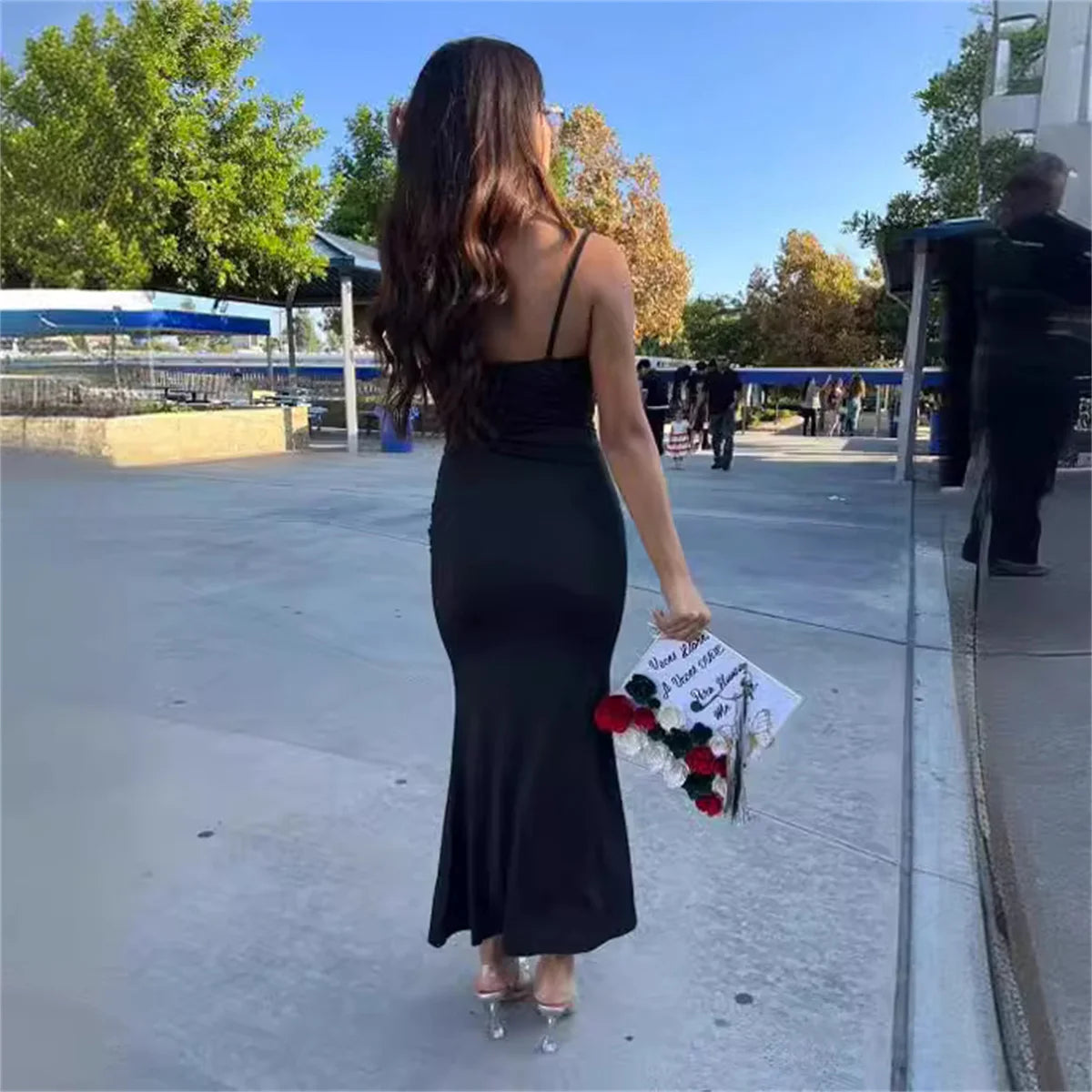 Women's Bodycon Party Dresses Maxi Spaghetti Strap Elegant Slim Sleeveless Evening Wedding Multi-Color Summer Milkmaid Dresses